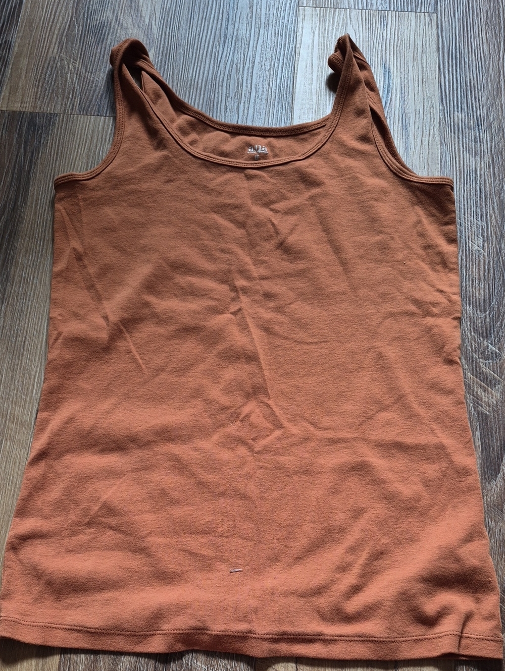 a.n.a a new approach Terracotta Brown Scoop Neck Classic Tank Top Size Large Tal
